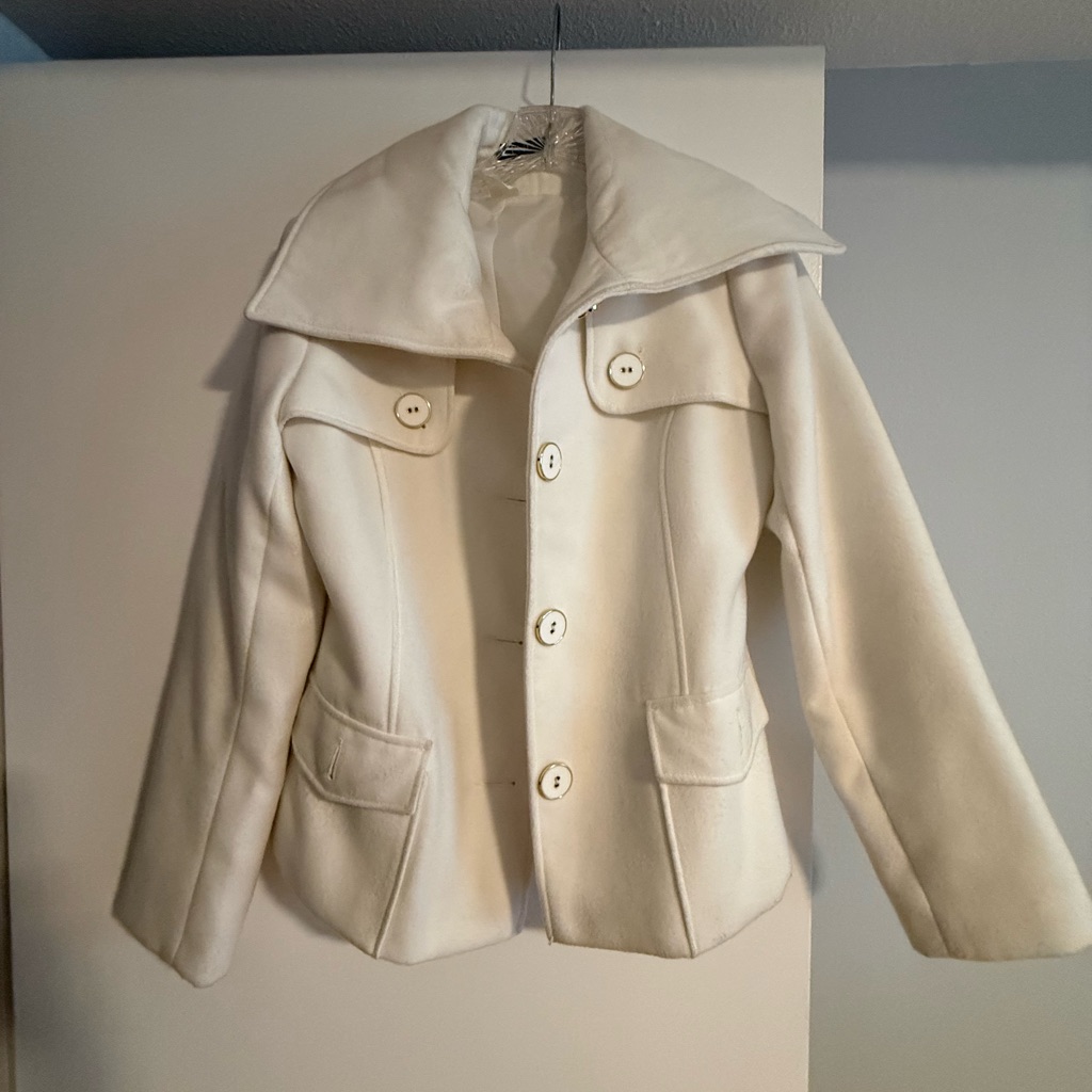 Venus Cream Pea Coat For Women